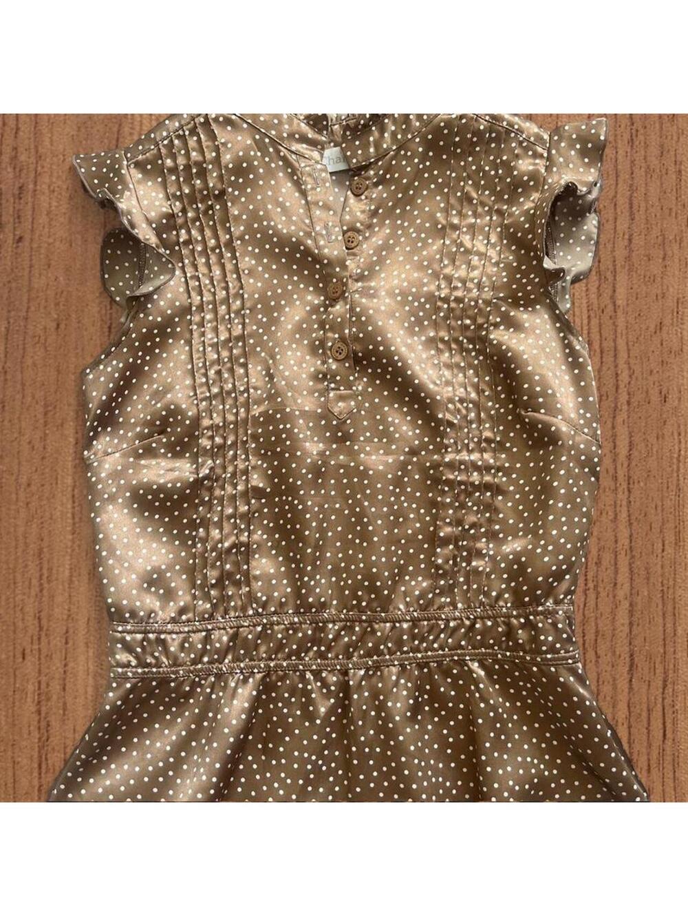 Unbranded Women's Brown and Gold Blous